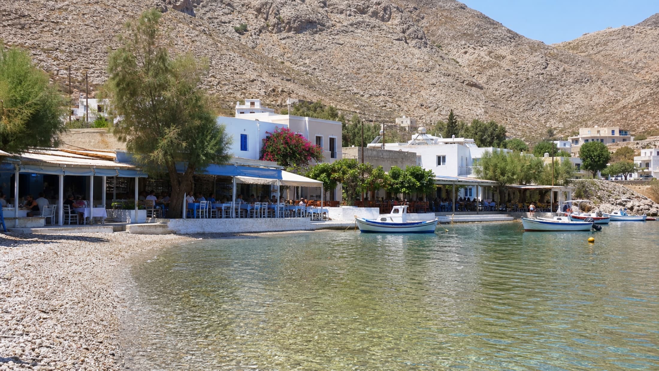 A quiet waterfront hamlet on northern Kalymnos