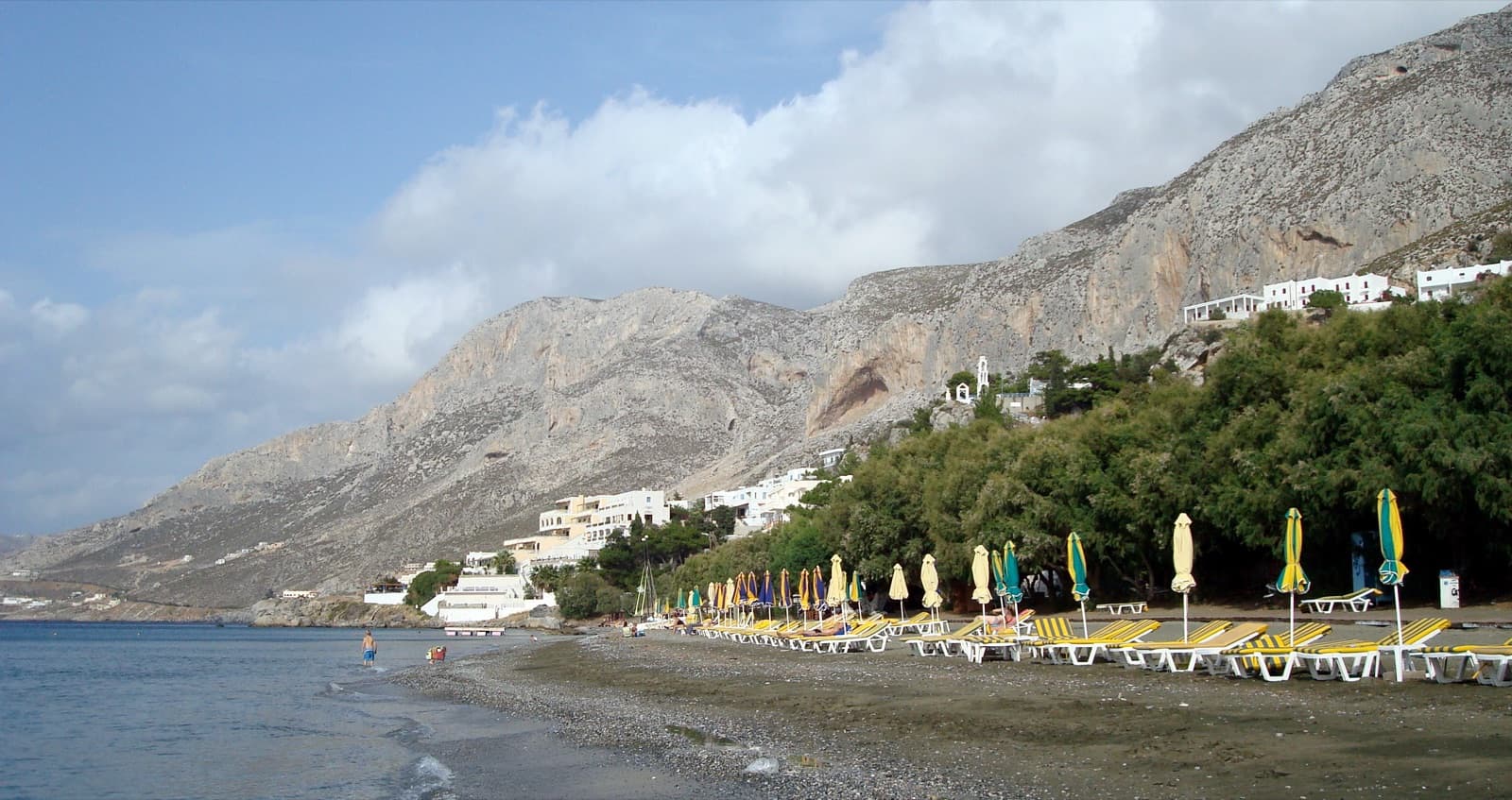 Masouri Beach on Kalymnos with Telendos offshore