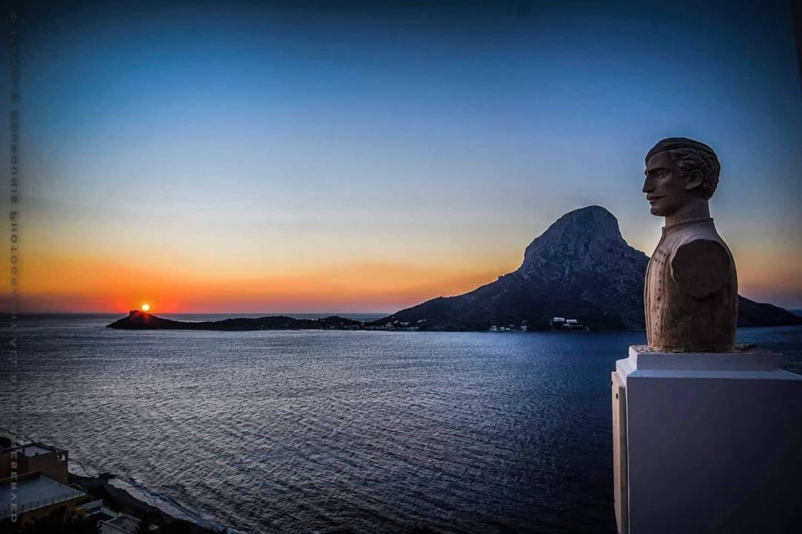Telendos at sunset, seen from Kalymnos